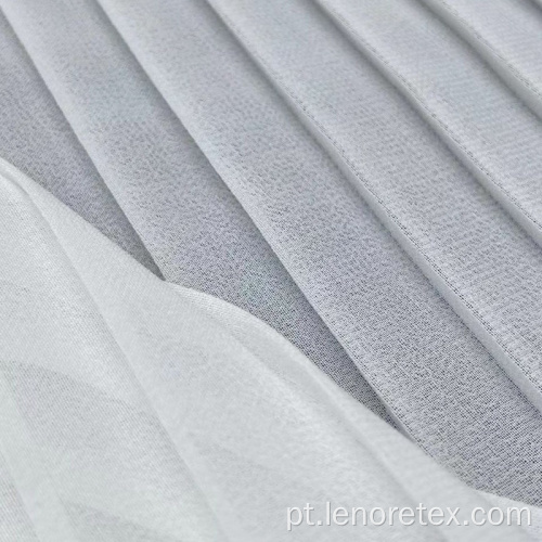 100% poliéster tecido branco chiffon crepe tecido plissado